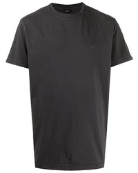 Мужская темно-серая футболка с круглым вырезом от Diesel