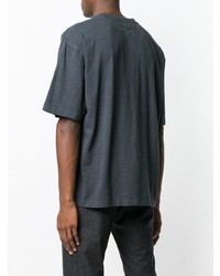 Мужская темно-серая футболка с круглым вырезом от YMC