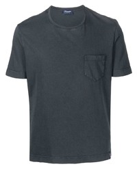 Мужская темно-серая футболка с круглым вырезом от Drumohr