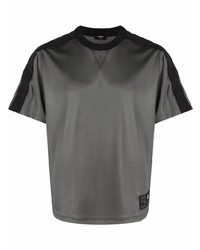 Мужская темно-серая футболка с круглым вырезом от Fendi