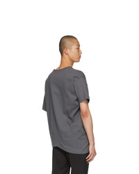 Мужская темно-серая футболка с круглым вырезом от Bottega Veneta