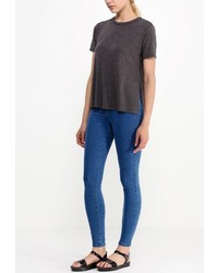 Женская темно-серая футболка с круглым вырезом от Influence