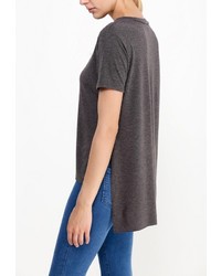 Женская темно-серая футболка с круглым вырезом от Influence