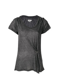 Женская темно-серая футболка с круглым вырезом от Isabel Marant Etoile