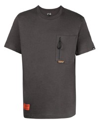 Мужская темно-серая футболка с круглым вырезом от Izzue