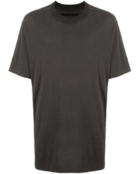 Мужская темно-серая футболка с круглым вырезом от Julius
