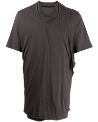 Мужская темно-серая футболка с круглым вырезом от Julius