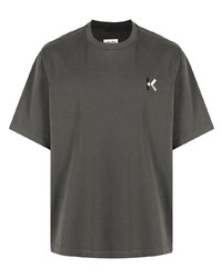 Мужская темно-серая футболка с круглым вырезом от Kenzo
