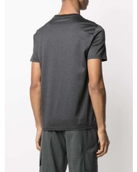 Мужская темно-серая футболка с круглым вырезом от Alexander McQueen