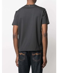 Мужская темно-серая футболка с круглым вырезом от Herno