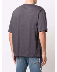 Мужская темно-серая футболка с круглым вырезом от Dolce & Gabbana