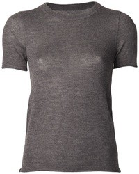 Женская темно-серая футболка с круглым вырезом от Lucien Pellat-Finet