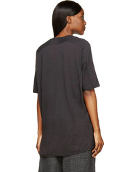 Женская темно-серая футболка с круглым вырезом