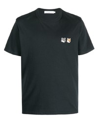 Мужская темно-серая футболка с круглым вырезом от MAISON KITSUNÉ