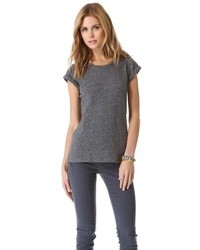 Женская темно-серая футболка с круглым вырезом от MiH Jeans
