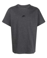 Мужская темно-серая футболка с круглым вырезом от Nike