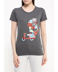 Женская темно-серая футболка с круглым вырезом от North Face