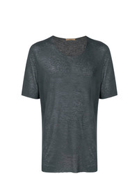 Мужская темно-серая футболка с круглым вырезом от Nuur