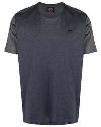 Мужская темно-серая футболка с круглым вырезом от Paul & Shark