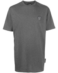 Мужская темно-серая футболка с круглым вырезом от Plein Sport