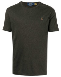 Мужская темно-серая футболка с круглым вырезом от Polo Ralph Lauren