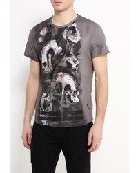 Мужская темно-серая футболка с круглым вырезом от Religion