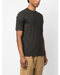 Мужская темно-серая футболка с круглым вырезом от Dell'oglio