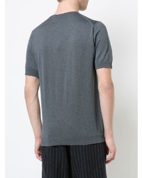 Мужская темно-серая футболка с круглым вырезом от John Smedley