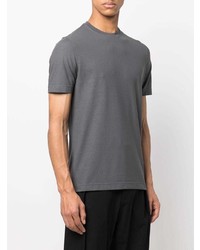 Мужская темно-серая футболка с круглым вырезом от Zanone
