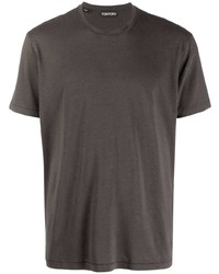 Мужская темно-серая футболка с круглым вырезом от Tom Ford