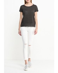 Женская темно-серая футболка с круглым вырезом от Vero Moda