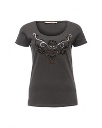 Женская темно-серая футболка с круглым вырезом от Vis-a-Vis