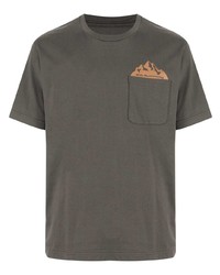 Мужская темно-серая футболка с круглым вырезом от White Mountaineering