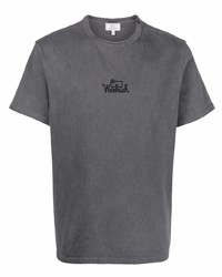 Мужская темно-серая футболка с круглым вырезом от Woolrich