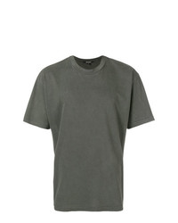 Мужская темно-серая футболка с круглым вырезом от Yeezy