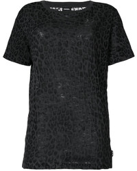 Женская темно-серая футболка с принтом от Diesel