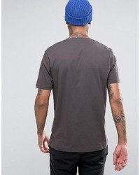 Мужская темно-серая футболка с принтом от Asos