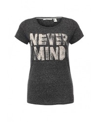 Женская темно-серая футболка с принтом