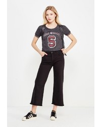 Женская темно-серая футболка от Jennyfer