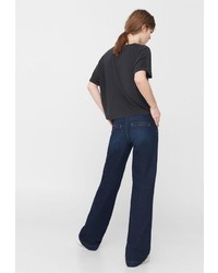 Женская темно-серая футболка от Mango