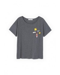 Женская темно-серая футболка от Mango