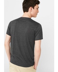 Мужская темно-серая футболка от Mango Man