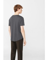 Мужская темно-серая футболка от Mango Man