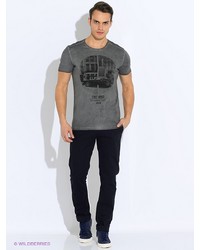 Мужская темно-серая футболка от Oodji