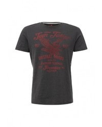 Мужская темно-серая футболка от Tom Tailor