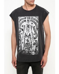 Мужская темно-серая футболка от Topman