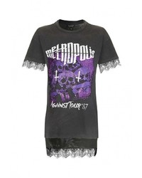 Женская темно-серая футболка от Topshop