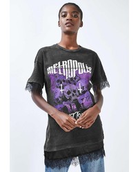 Женская темно-серая футболка от Topshop