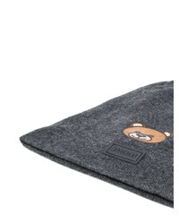 Мужская темно-серая шапка с вышивкой от Moschino