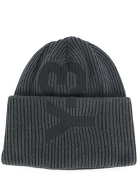 Мужская темно-серая шапка с принтом от Y-3